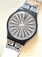 Swatch Gent Armbanduhr Roulette Design schwarz weiss