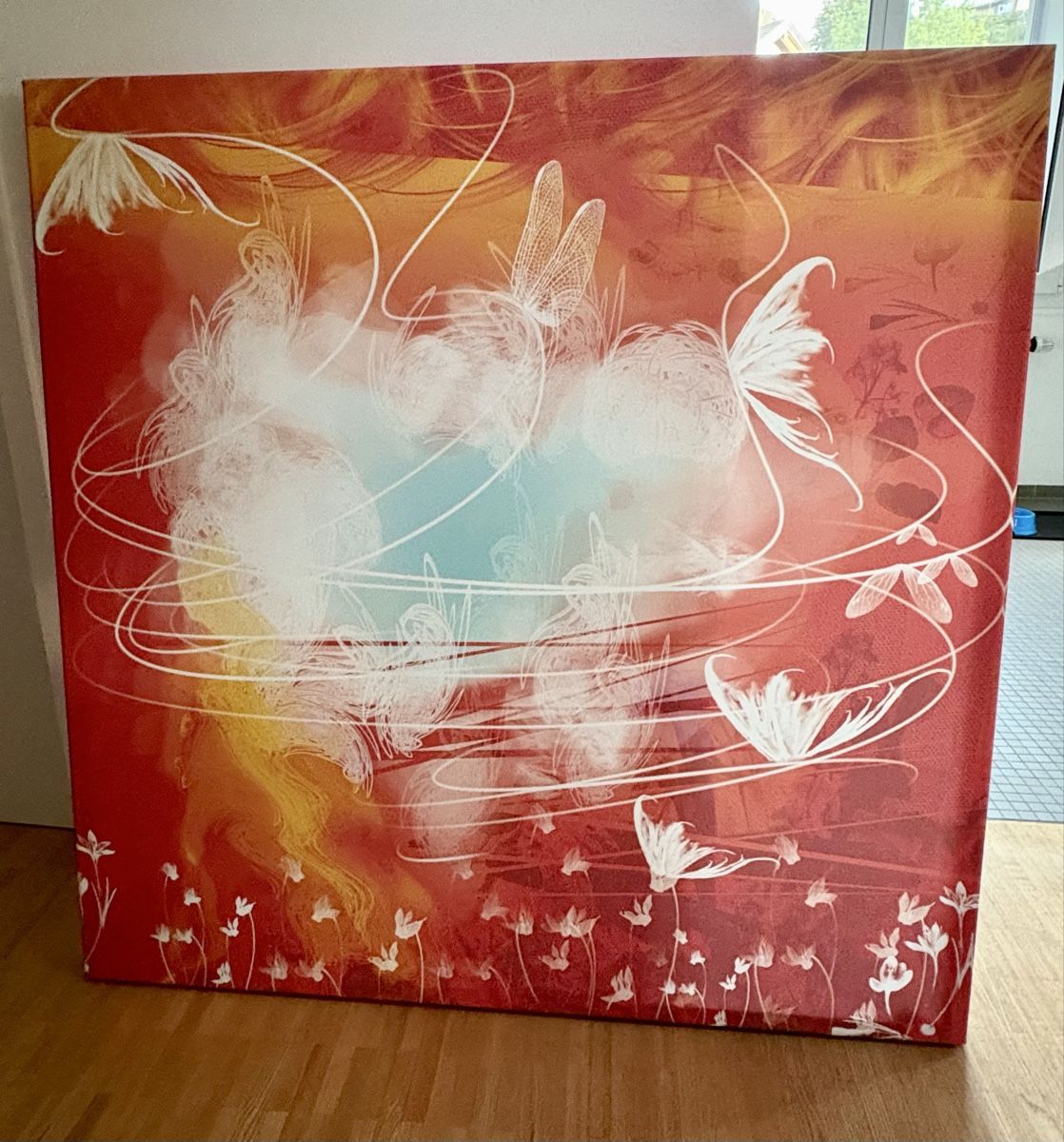 Dipinti: 100x100 Bild Herz  – Usato da Rehetobel venduto da p_h_2rdn
