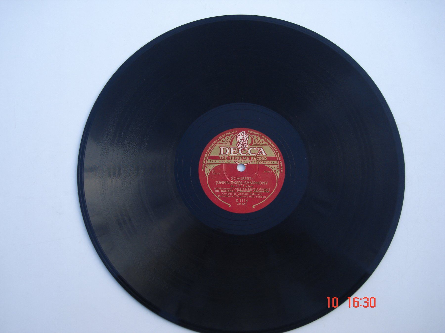 Dischi in vinile: Schellackplatten Schubert Symphony Nr.8 h-Moll Unvollendete – Usato da Aeschi SO venduto da abi1951 2