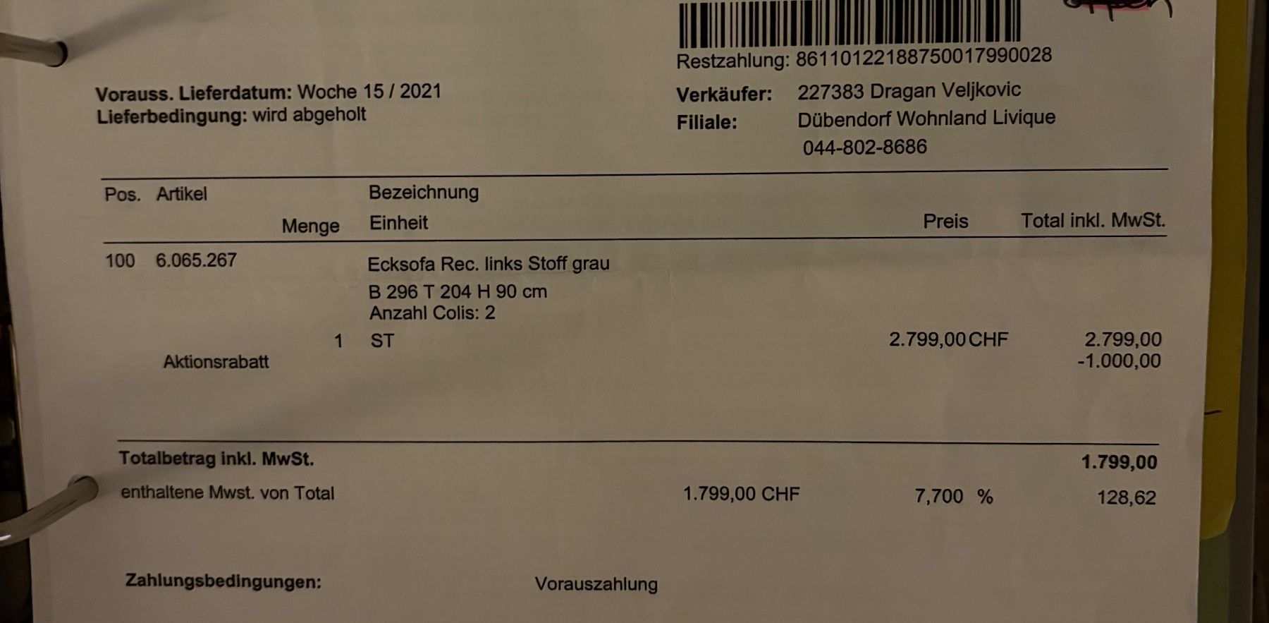 Divani: Grossess Ecksofa grau – Usato da Regensdorf venduto da Branca990 5