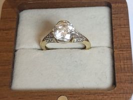 Magnifique bague – Argent 925 Plaqué Or!