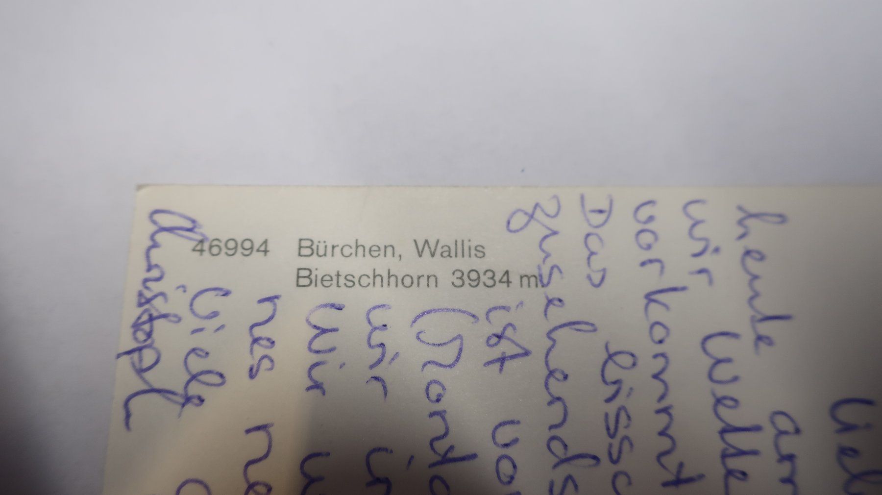 Ansichtskarten: Burchen Wallis Bietchhorn  1980 – Gebraucht aus Cormoret von Pascalll2001 7