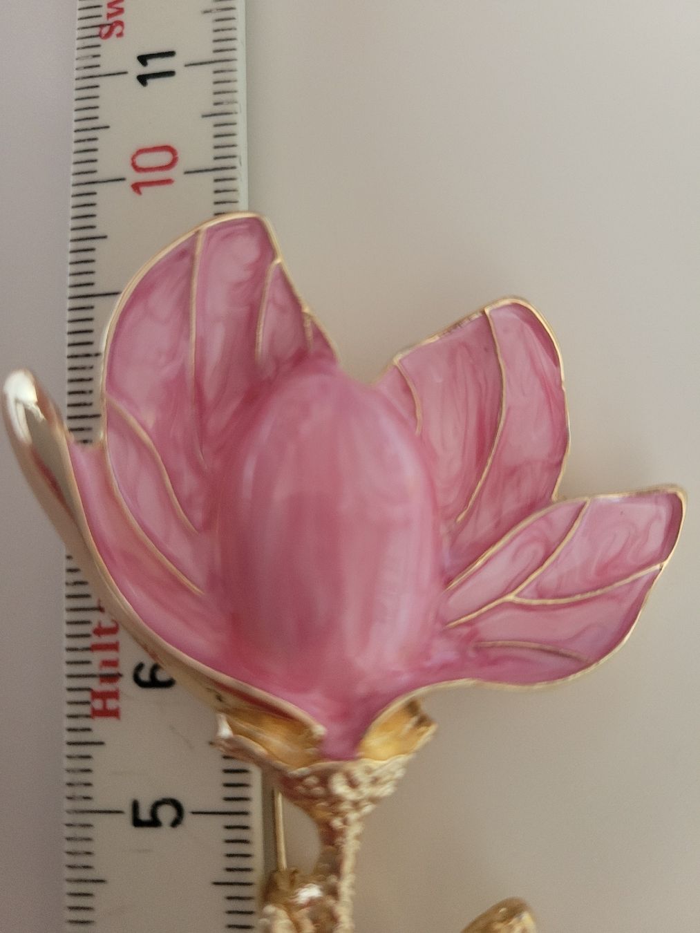 Spille & Fermagli: Broche fleur rose et dorée 8cm – Nuovo (secondo la descrizione) da Bernex venduto da Dariafr 1
