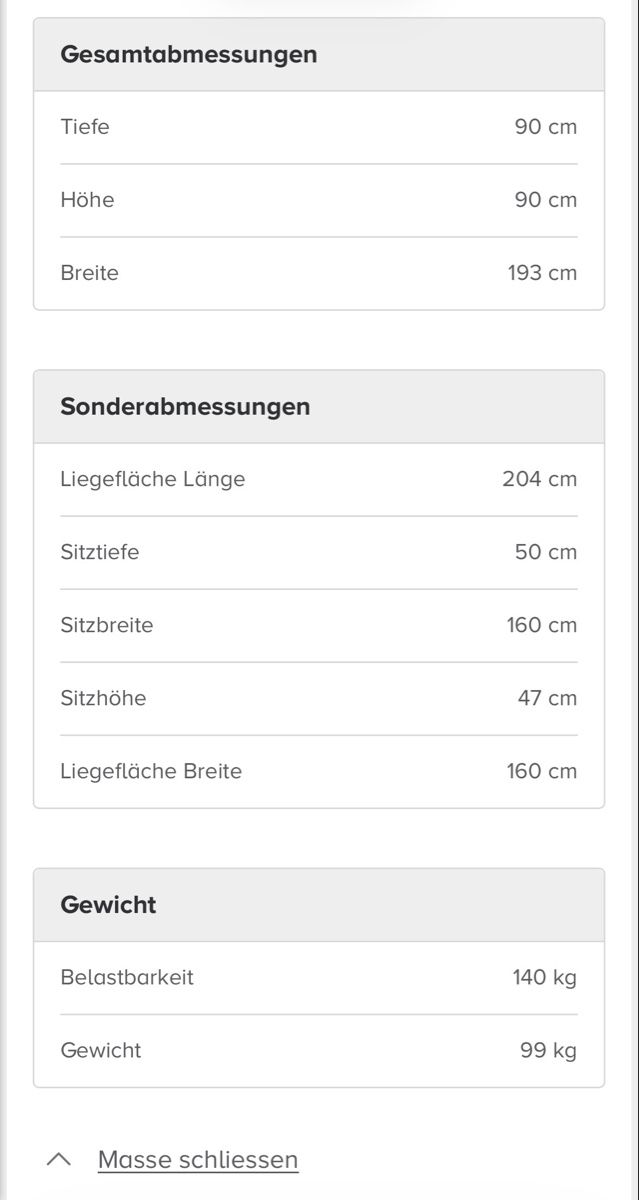 Divani: Schlafsofa LATINA Basic, Cremé, 193cm breit, Top Zustand! – Usato da Horw venduto da mirma 7