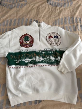 Bershka Pullover mit Reissverschluss weiss Grösse S neu