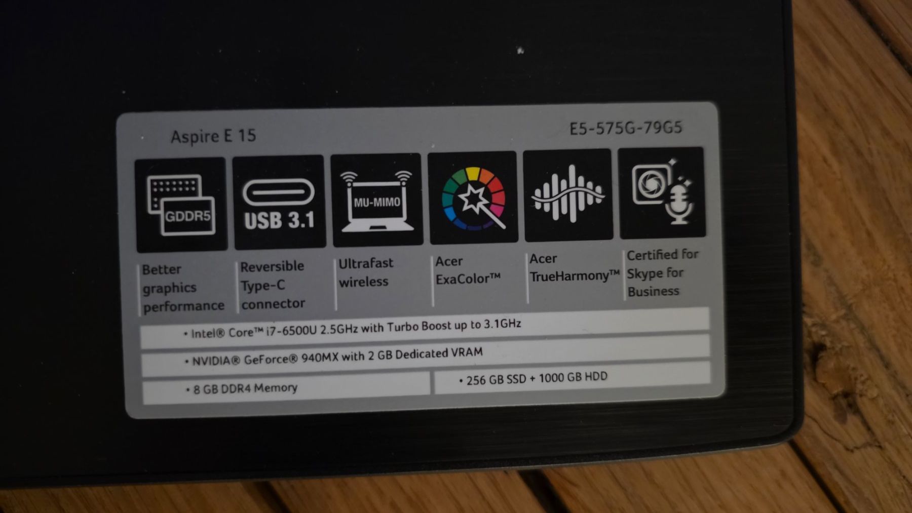 Acer Notebooks: Laptop ACER Aspire E5-575G-79G5 – Gebraucht aus Sursee von Acosmicgate 1