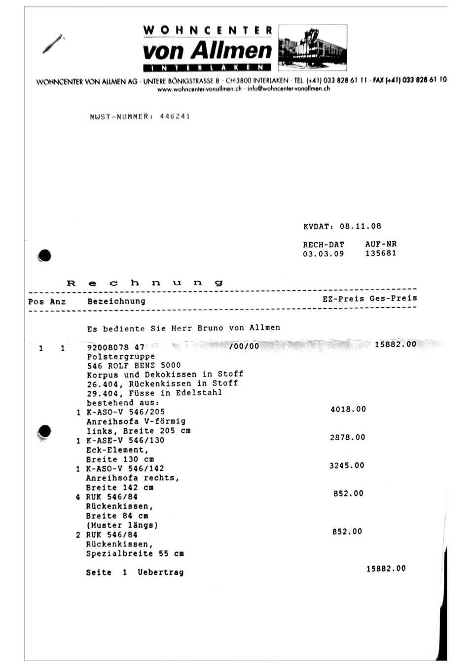 Rolf Benz Divani: Sofa Rolf Benz 546 – Usato da Aeschi b. Spiez venduto da Iltruk62 2