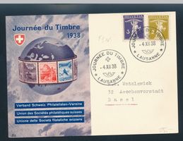 T.d.B. 1938 Lausanne mit SBK 117 und 118