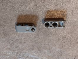 Lego - Technic - Connection - 2 holes / 1 axis - Gray - 10x