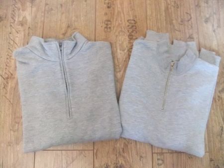 2 Half-Zip Rollkragenpullover hellgrau Gr. M