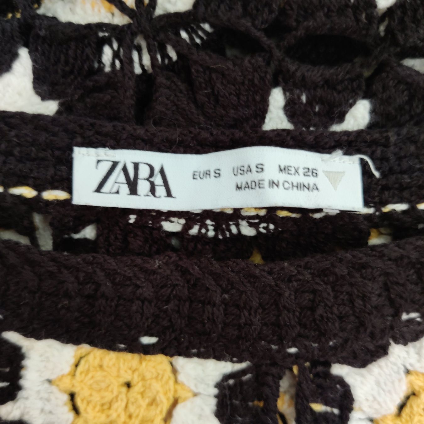 Zara Maglioni & Felpe: ZARA Boho Häckel Top Pulli Shirt Bluse kurz Patchwork Gr.S – Usato da Winterthur venduto da Lotusherz 3