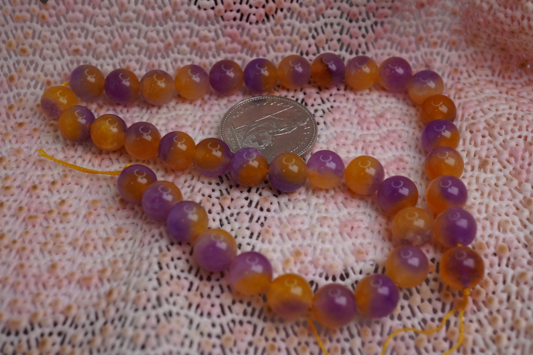 Catenine: Kugel Strang   10mm  Mandarin Amethyst    Gebrannt – Nuovo e nell'imballaggio originale da Eschenbach venduto da Fengg 2