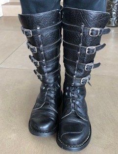 Herrenschuhe: Biker Stiefel handgefertigt Gr. 42.5 – Gebraucht aus Zollikon von Chica13.11. 1