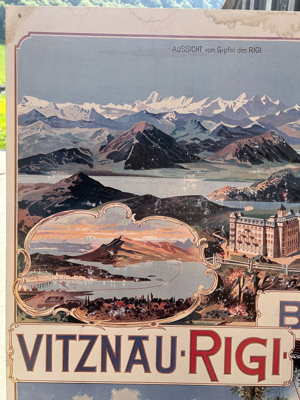 Foto & Immagini: Werbeplakat Vitznau- Rigi Bahn – Usato da Goldau venduto da Taburettli_Brocante 1