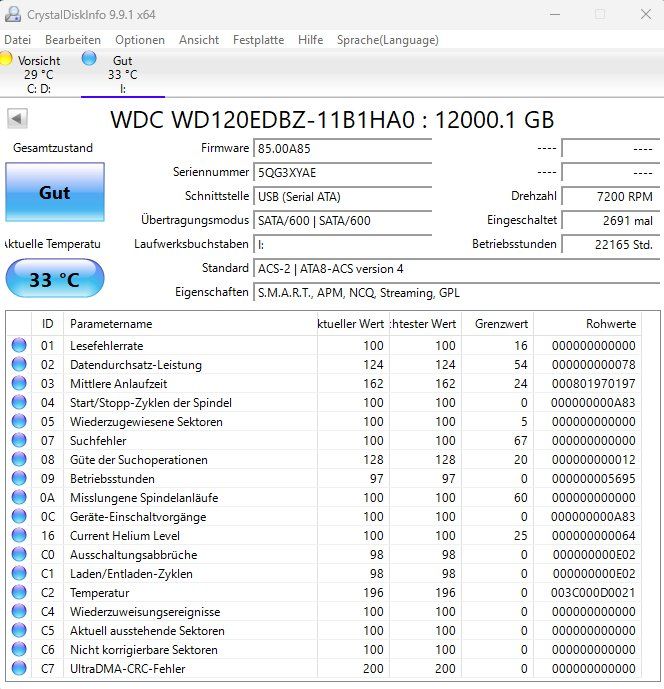 Western Digital Dischi rigidi: WD MyBook 12TB USB 3.0 HDD – Usato da Hildisrieden venduto da Dbroser 1