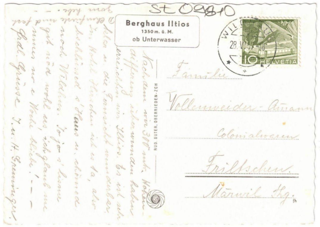 Cartoline postali: Unterwasser - Standseilbahn Iltios – Usato da Binningen venduto da Mountainrider 1