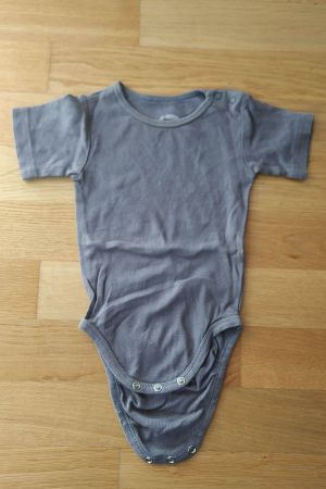 Body gris en coton bio Taille 62/68