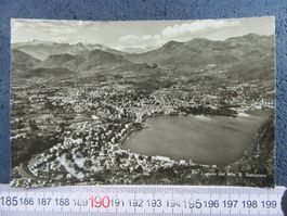 LUGANO 1946 DAL MTE S,SALVATORE LUFTBILD VOGELSCHAU AK TICIN