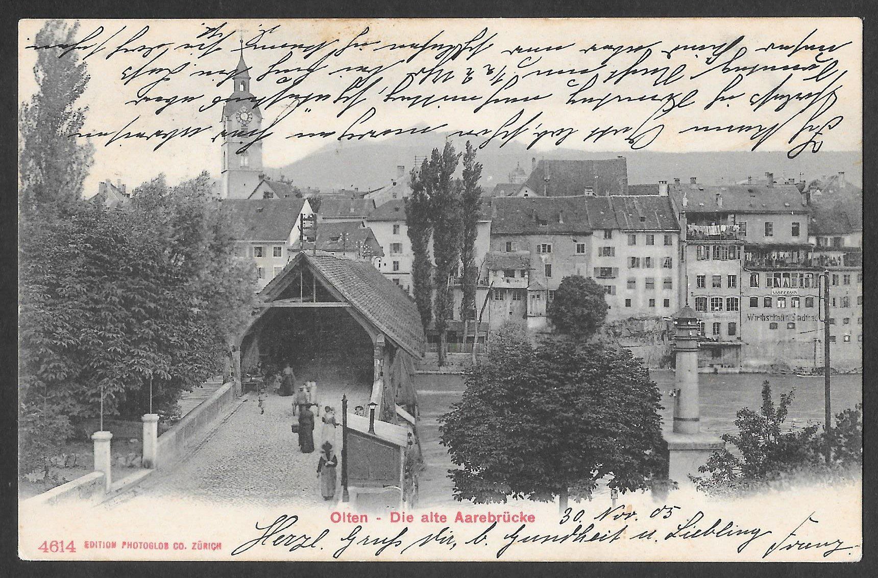 Cartoline postali: Olten die alte Aarebrücke – Usato da Olten venduto da clotaldi