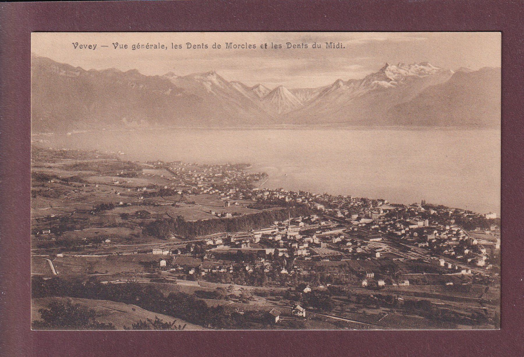Ansichtskarten: VEVEY - Vue générale – Gebraucht aus Pully von nicecards