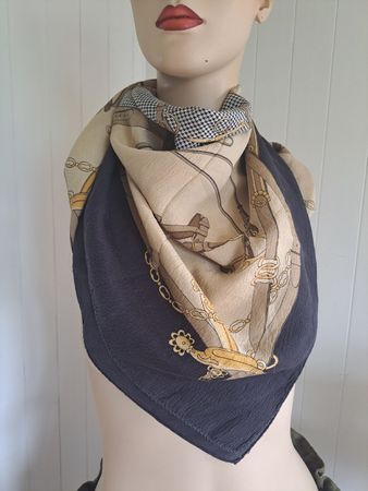 Vintage Seidenfoulard Foulard Seide Tuch Schal Carré Halstuc