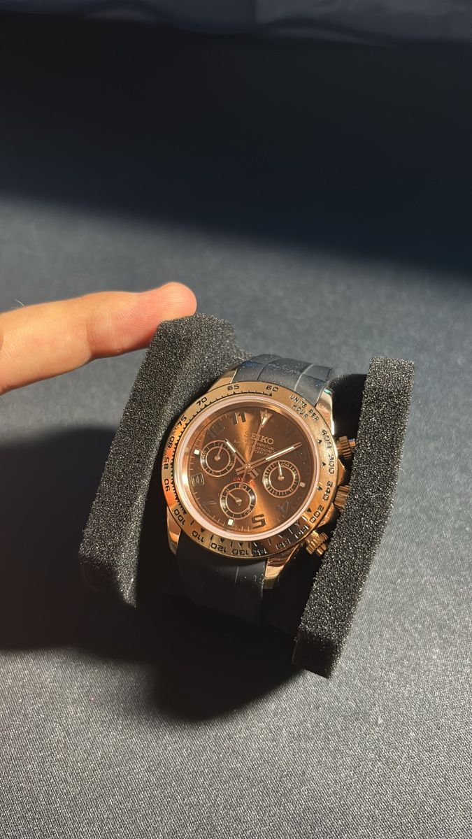 Montres: Rosé-Gold Chronograph - Rubber Strap – Neuf (Voir description) à Winkel par khm_d9mz 1