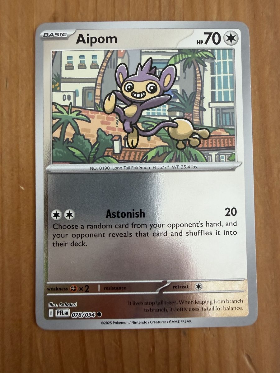 Pokémon Carte collezionabili: Aipom (PFL078) – Nuovo (secondo la descrizione) da Vevey venduto da Matx
