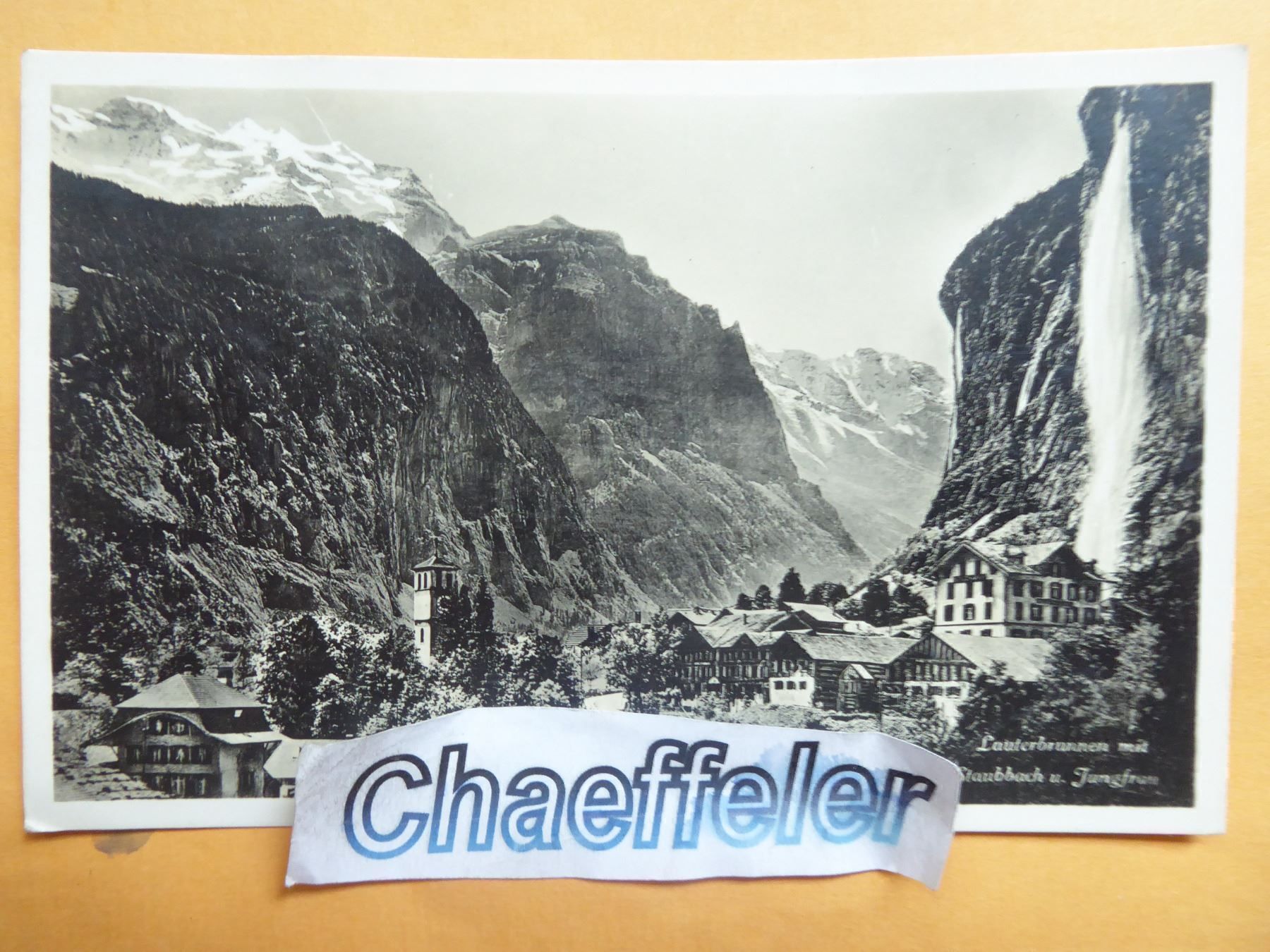 Ansichtskarten: Lauterbrunnen mit Stabbach und Jungfrau – Gebraucht aus Zürich von Chaeffeler