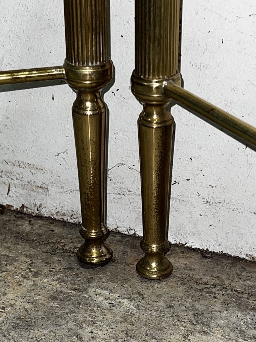 Comodini: 2 elegante Messingtischchen mit Tischleuchten Lampen antik – Usato da Biel/Bienne venduto da Jomazi 5