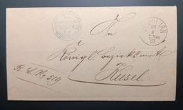 FALTBRIEF AN DAS KÖNIGLICHE KREISGERICHT IN COSEL 1887