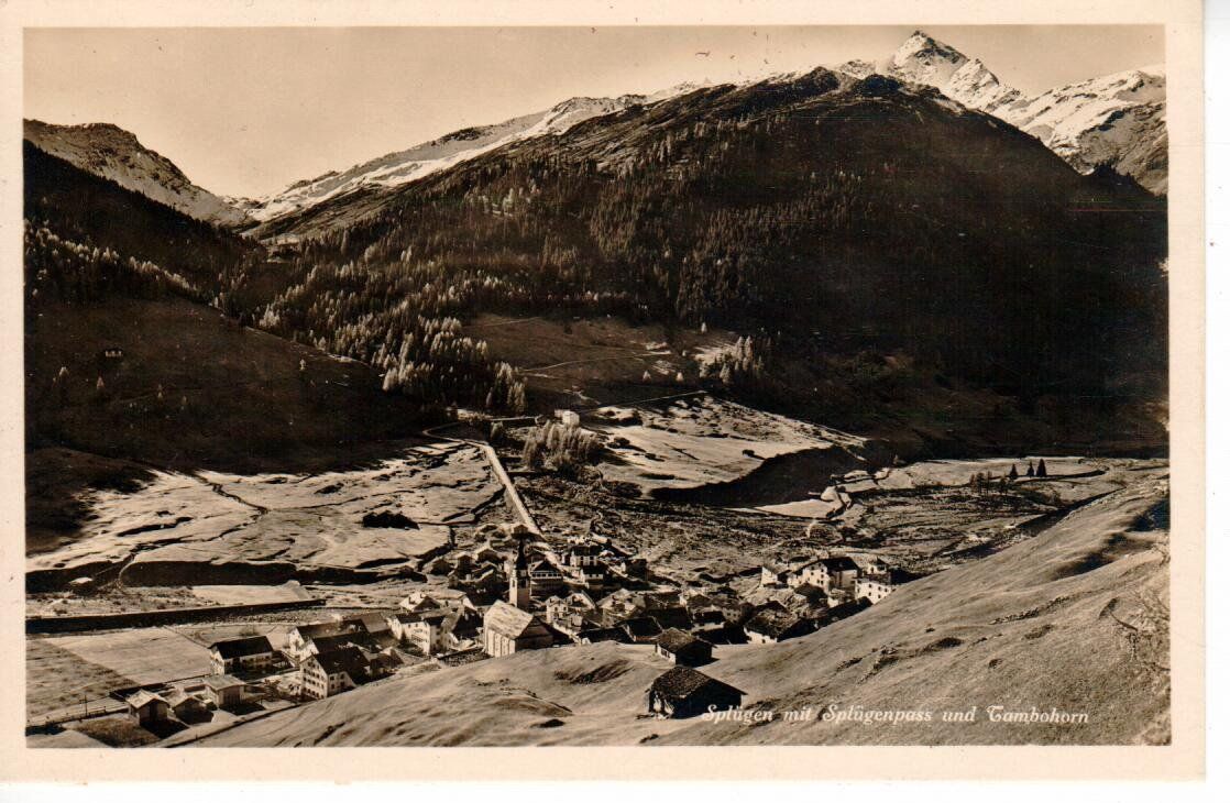 Ansichtskarten: Splügen 1927 – Gebraucht aus Wolhusen von Curver9
