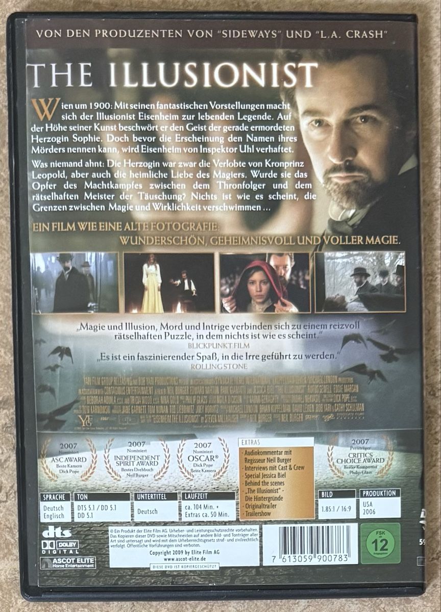 Tous les DVDs: THE ILLUSIONIST – Neuf (Voir description) à Dietikon par AndreaSch01 1