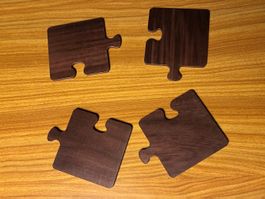 Untersetzer Puzzle Holz Coaster 4er Set