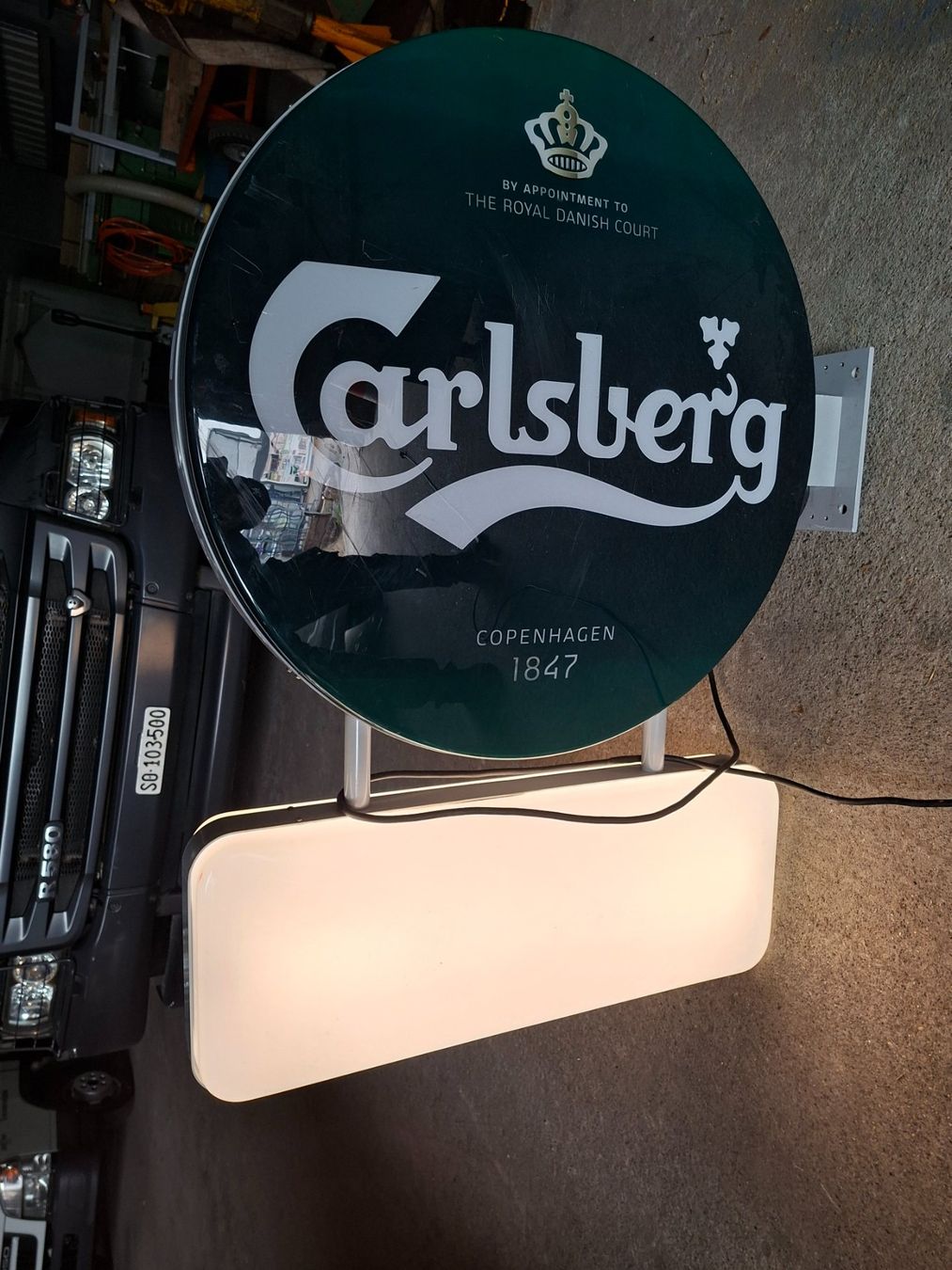 Insegne: Leuchtreklame Carlsberg – Usato da Fehren venduto da saab9000a