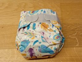 Blümchen Überhose Stoffwindel OS +1 Prefold v. Blümchen