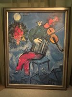 Chagall Stil Gemälde, gerahmt