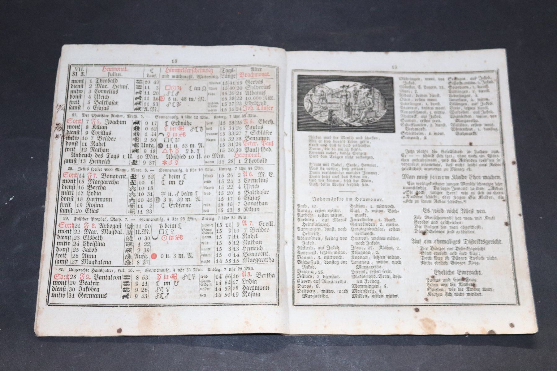 Libri: DER HAUSFREUND,KALENDER 1839,ILLUSTIERT – Usato da Guensberg venduto da Herzaktion 1