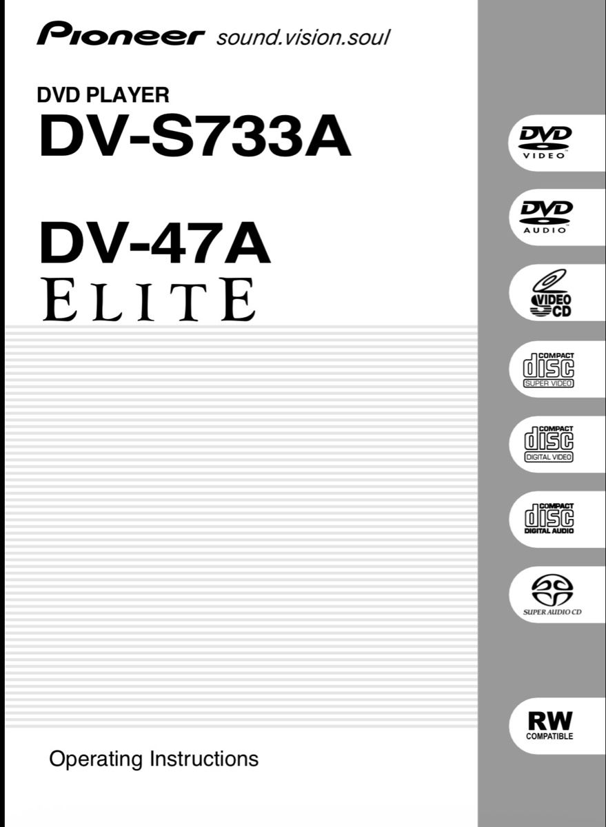 Pioneer Sistemi audio & multimediali: Pioneer DV S733A Universalplayer SACD DVD-Audio CD – Usato da Wädenswil venduto da Hamster0510 7