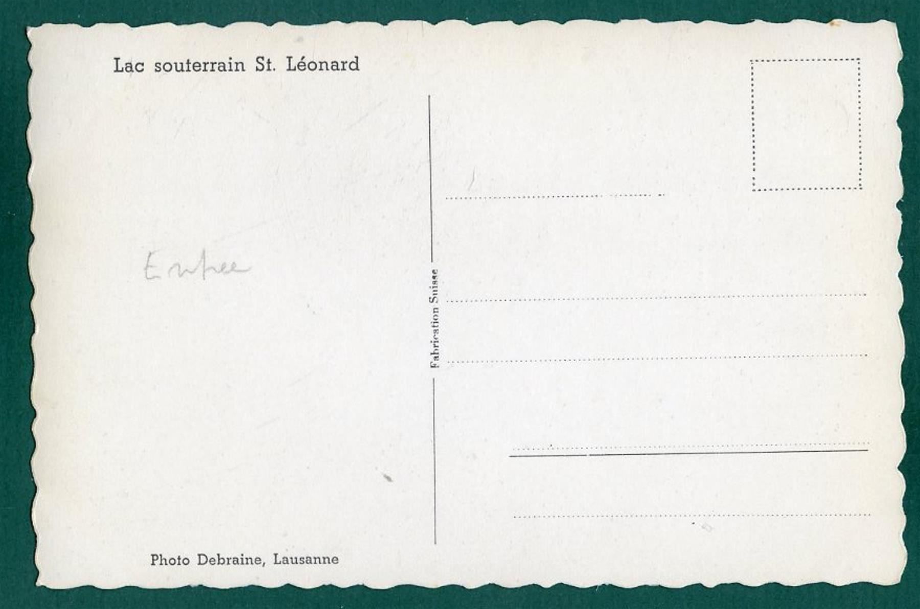 Cartoline postali: Lac souterrain St. Léonard, ungelaufen – Usato da Sargans venduto da Hausi1951 1