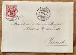 Brief Aarau - Zurich 1894