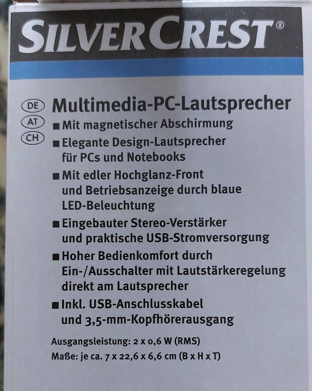SilverCrest Casse acustiche: Multimedia-PC-Lautsprecher Spezial Preis – Nuovo e nell'imballaggio originale da St.Gallen venduto da weweg 4