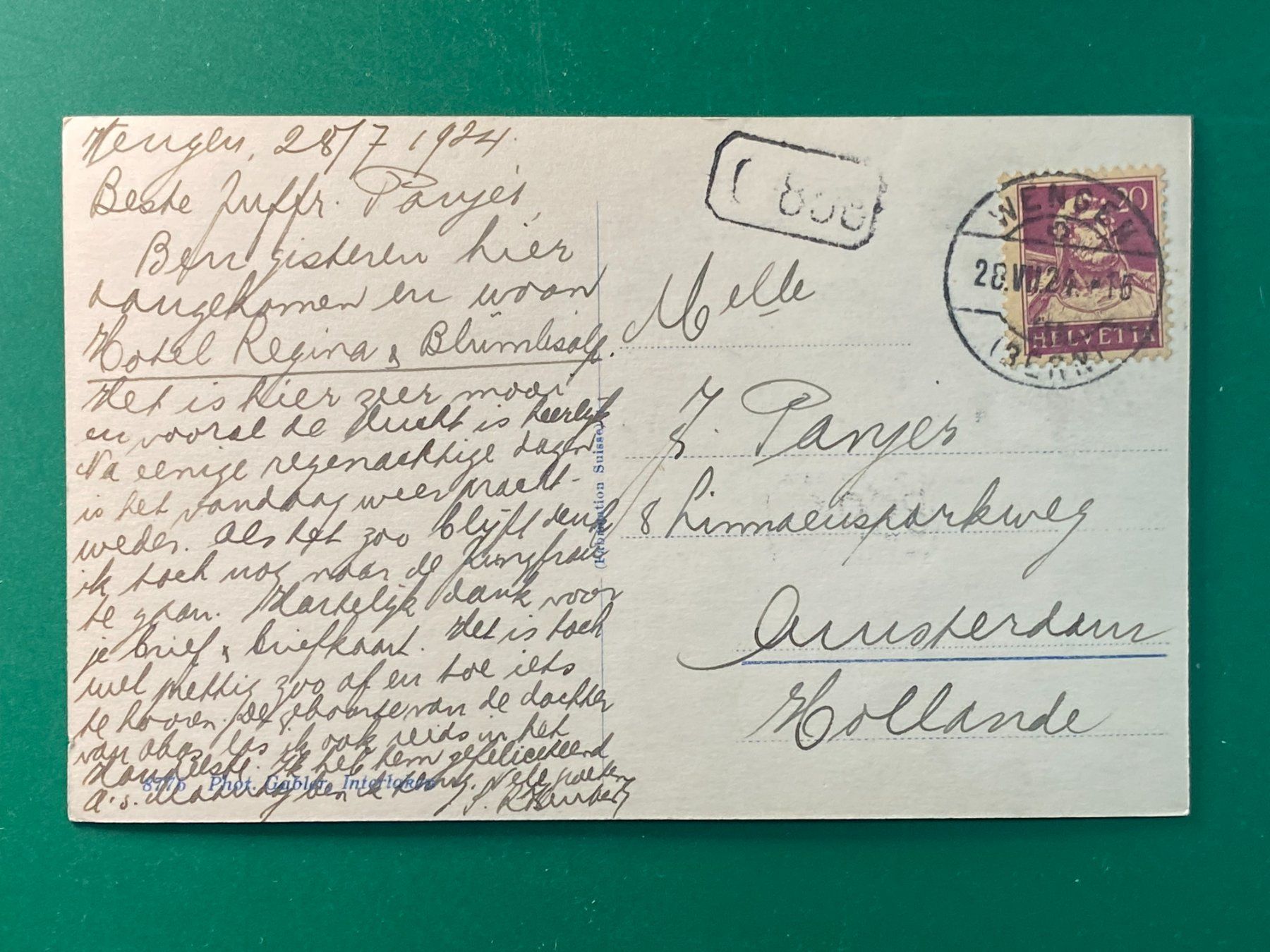 Cartoline postali: Wengen, Jungfrau und Breithorn – Usato da Steg VS venduto da danwer74 1