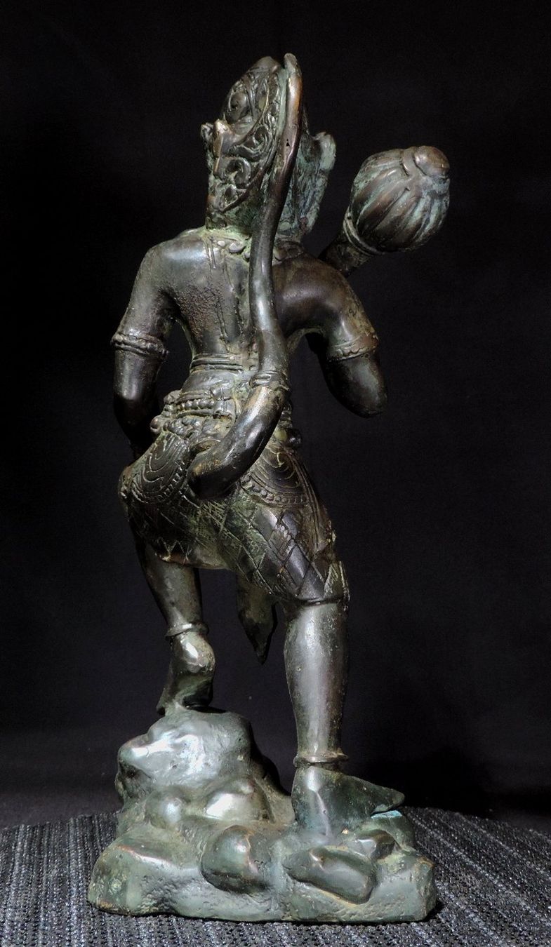 Statuette: Antike Bronze Statue - Hindu Gott Hanuman – Usato da Duggingen venduto da roterbambus 2