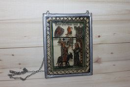Bemaltes Glas - Herr Dietmar von Ast - in Zinn eingefasst