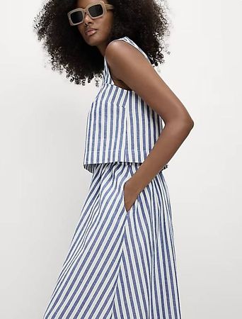 Marks & Spencer - jupe bleu et blanc rayé t.36 / UK 8 - neuf