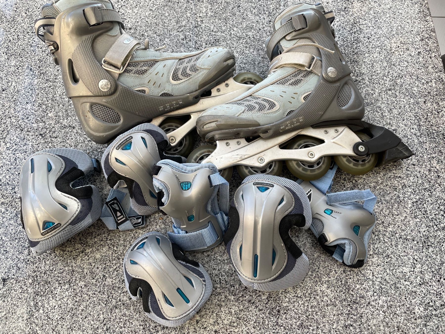 Pattini in linea & Pattini a rotelle: Rollerblade mit Schonerset – Usato da Regensdorf venduto da Ottro