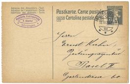 1920 Postkarte Katalog-Nr. 68y, von F. Minder Münsingen