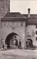 Aarau  // Bei den Toren Velofahrer Fussgänger 1948