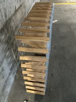 Étagère à bouteilles en bois et métal 60 bouteilles