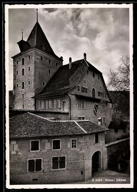 Cartoline postali: AK Nidau, Schloss – Usato da Berlin venduto da bartko-reher